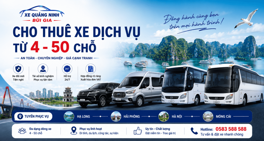 Xe dịch vụ, xe ghép Quảng Ninh, Hải Phòng, Hà Nội